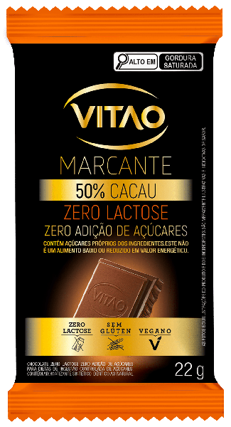 CHOCOLATE VITAO ZERO ACUCAR MEIO AMARGO 50% CACAU 22G