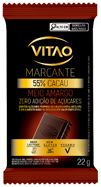 CHOCOLATE VITAO ZERO ACUCAR MEIO AMARGO 22G