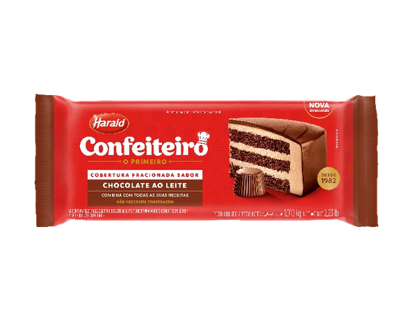 COBERTURA HARALD CONFEITEIRO FRACIONADA AO LEITE 1,05KG