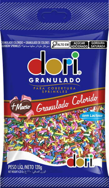CONFEITO GRANULADO DORI COLORIDO 120G