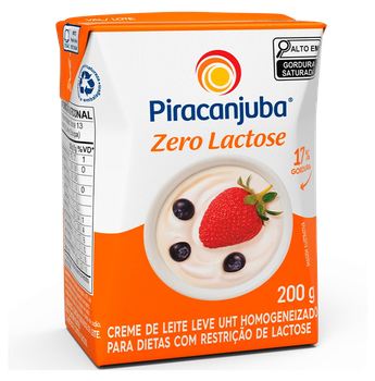 CREME DE LEITE PIRACANJUBA ZERO LACTOSE 200G