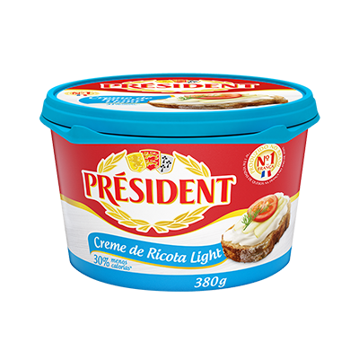 CREME DE RICOTA PRESIDENT LIGHT 380G