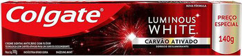 CREME DENTAL COLGATE LUMINUS WHITE CARVAO ATIVADO 140G