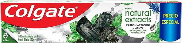 CREME DENTAL COLGATE NATURAL EXTRACTS CARVAO ATIVADO/MENTA 140G