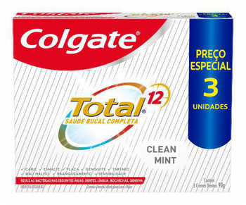 CREME DENTAL COLGATE TOTAL 12 CLEAN MINT PRECO ESPECIAL C/3 270G