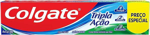 CREME DENTAL COLGATE TRIPLA ACAO MENTA ORIGINAL PRECO ESPECIAL 140G