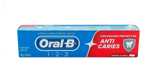 CREME DENTAL ORAL-B 1.2.3 MENTA SUAVE 70G
