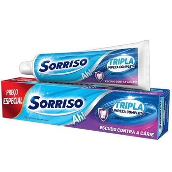 CREME DENTAL SORRISO TRIPLA LIMPEZA COMPLETA PRECO ESPECIAL 120G