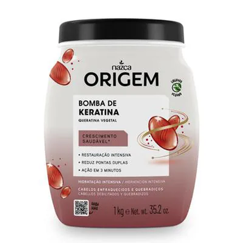 CREME HIDRATACAO INTENSIVA ORIGEM BOMBA DE KERATINA 1KG