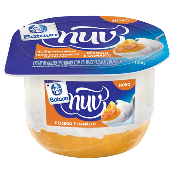 CREME QUARK BATAVO NUV PESSEGO/DAMASCO 100G