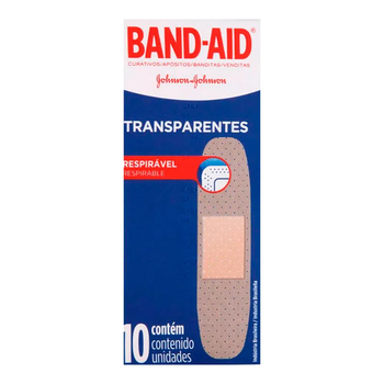 CURATIVOS JOHNSON'S BAND-AID TRANSPARENTE C/10