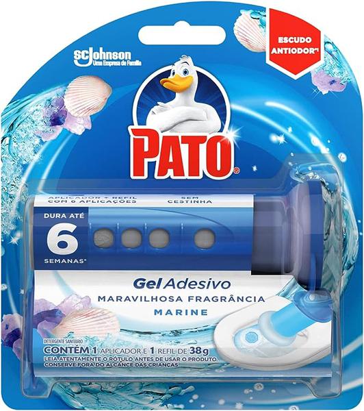 DESINFETANTE SANITARIO PATO GEL ADESIVO MARINE C/APARELHO 38G