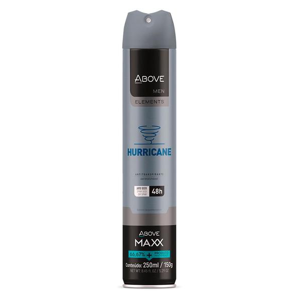 DESODORANTE ABOVE ANTITRANSPIRANTE AERO MAXX ELEMENTS HURRICANE 250ML