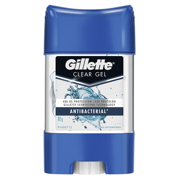 DESODORANTE GILLETTE CLEAR GEL ANTIBACTERIAL 82G
