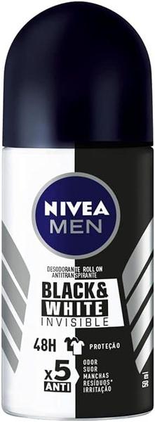 DESODORANTE NIVEA ROLL-ON MEN INVISIBLE BLACK & WHITE 50ML