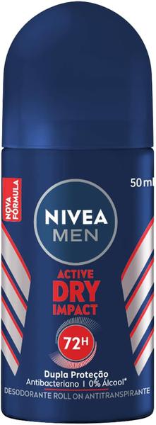 DESODORANTE NIVEA ROLL-ON MEN ACTIVE DRY IMPACT 50ML