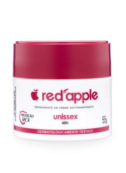 DESODORANTE RED APPLE CREME UNISSEX PROTECAO SECA 55G