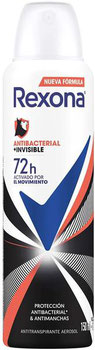 DESODORANTE REXONA AEROSOL ANTIBACTERIAL + INVISIBLE 72H 90G