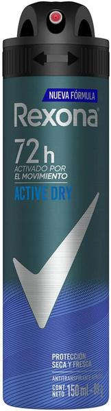 DESODORANTE REXONA AEROSOL MEN ACTIVE DRY 72H 150ML
