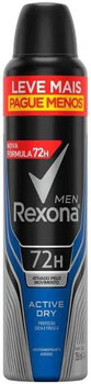 DESODORANTE REXONA AEROSOL MEN ACTIVE DRY LEVE MAIS PAGUE MENOS 145ML