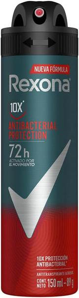 DESODORANTE REXONA AEROSOL MEN ANTIBACTERIAL PROTECTION 72H 150ML