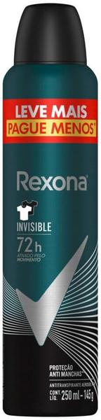 DESODORANTE REXONA AEROSOL MEN INVISIBLE LEVE MAIS PAGUE MENOS 145ML