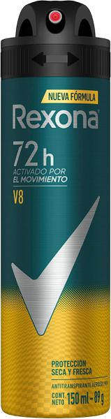 DESODORANTE REXONA AEROSOL MEN V8 72H 150ML