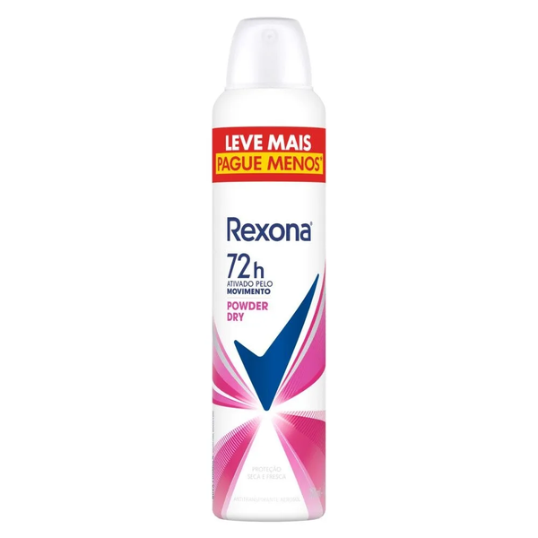 DESODORANTE REXONA AEROSOL POWDER DRY LEVE MAIS PAGUE MENOS 148ML