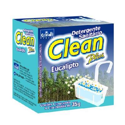 DETERGENTE SANITARIO CLEAN PLUS CESTA+REFIL EUCALIPTO 35G
