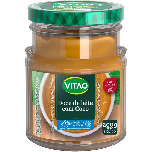 DOCE LEITE VITAO ZERO ACUCARES C/COCO 200G