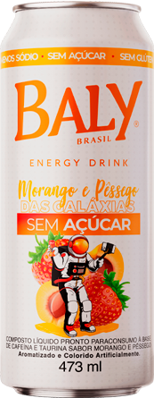 ENERGETICO BALY ENERGY DRINK S/ACUCAR MORANGO/PESSEGO 473ML