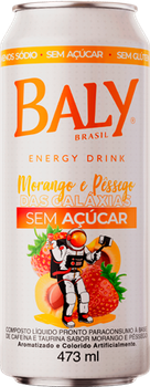 ENERGETICO BALY ENERGY DRINK S/ACUCAR MORANGO/PESSEGO 473ML
