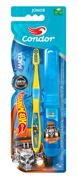 ESCOVA DENTAL CONDOR JUNIOR HOTWHEELS C/ESTOJO REF.8260-0