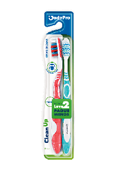 ESCOVA DENTAL JADEPRO CLEAN UP MACIA LEVE 2 PAGUE MENOS REF.709
