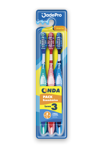 ESCOVA DENTAL JADEPRO ONDA MACIA C/3 REF.819
