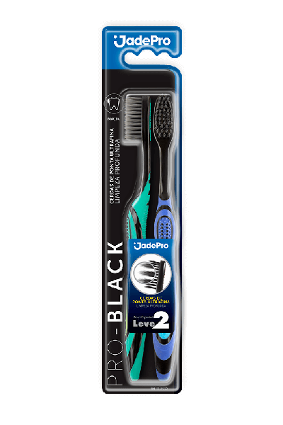 ESCOVA DENTAL JADEPRO PRO BLACK MACIA C/2 REF.732