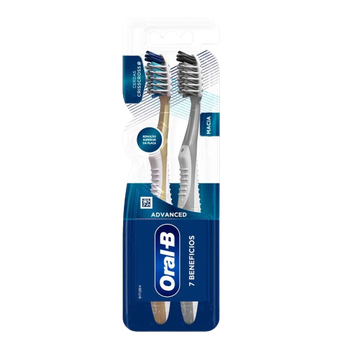 ESCOVA DENTAL ORAL-B PRO 7 BENEFICIOS MACIA C/2