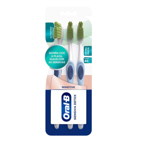 ESCOVA DENTAL ORAL-B PRO GENGIVA DETOX EXTRA MACIA C/3