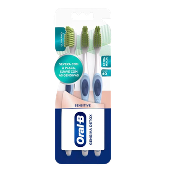 ESCOVA DENTAL ORAL-B PRO GENGIVA DETOX EXTRA MACIA C/3
