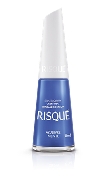 ESMALTE RISQUE CREMOSO AZULIVRE MENTE 8ML