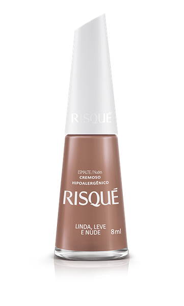 ESMALTE RISQUE CREMOSO LINDA LEVE E NUDE 8ML