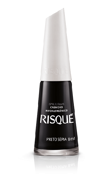 ESMALTE RISQUE CREMOSO PRETO SEPIA 8ML