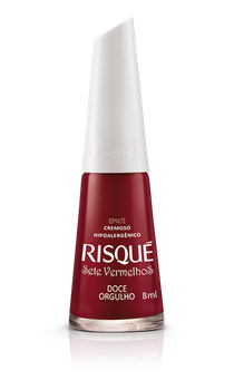 ESMALTE RISQUE CREMOSO SETE VERMELHOS DOCE ORGULHO 8ML