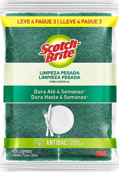 ESPONJA SCOTCH-BRITE LIMPEZA PESADA LEVE 4 PAGUE 3