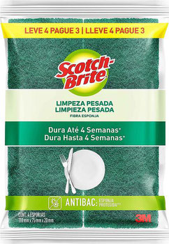 ESPONJA SCOTCH-BRITE LIMPEZA PESADA LEVE 4 PAGUE 3