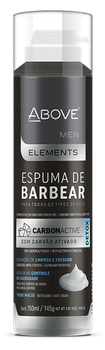 ESPUMA BARBEAR ABOVE C/CARVAO ATIVADO 150ML