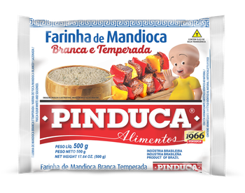 FARINHA PINDUCA MANDIOCA BRANCA TEMPERADA 500G