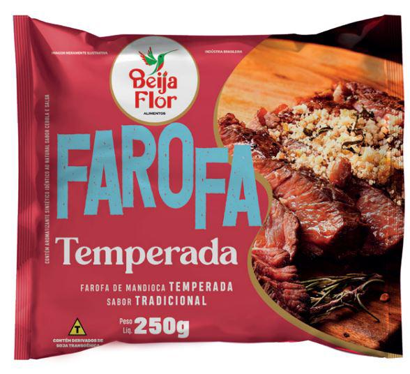 FAROFA MANDIOCA BEIJA FLOR TEMPERADA 250G