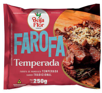 FAROFA MANDIOCA BEIJA FLOR TEMPERADA 250G