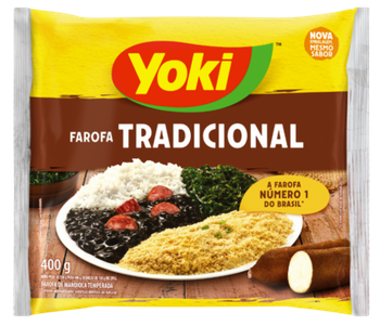 FAROFA MANDIOCA YOKI TEMPERADA 400G